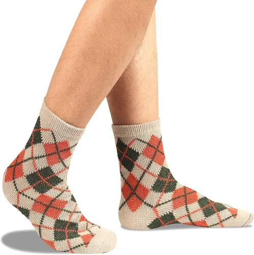 Vista 5 de Heatuff Calcetines de lana de invierno para hombre térmicos cálidos suaves 5 pares Normal Thick - Multicolor 2