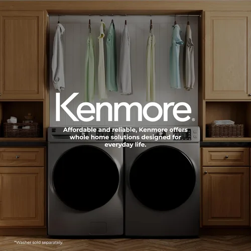 Vista 9 de Kenmore Secadora eléctrica de carga frontal de 8.0 pies cúbicos con Wrinkle Guard y vapor Accela para reducir arrugas, estática y olores - Secado