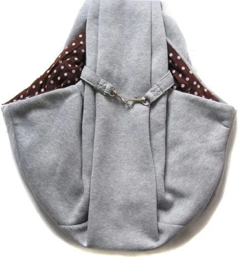 Vista 3 de Bolsa de transporte para mascotas, bolsa de viaje para gatos y perros, hasta 16 libras (gris)