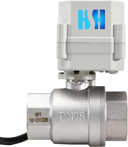 Vista 8 de 1/2" 3/4" 1" 110-230VAC Válvula de Bola Eléctrica Motorizada Normalmente Cerrada/Abierta CF8/Acero Inoxidable 304 Con Enchufe de EE. UU.