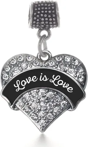 Vista 9 de Inspired Silver - dije de corazón pavé de plata para pulsera con joyería de circonitas cúbicas