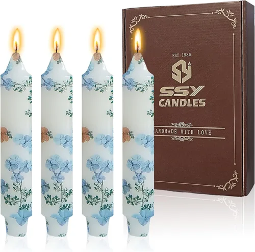 Vista 41 de Velas de hechizo blanco de 5 pulgadas, velas cortas cónicas de vigilia, velas de campanilla, 4 unidades para oración y meditación de fe religiosa