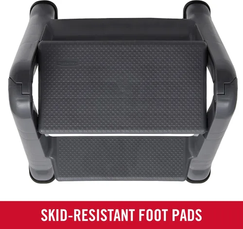 Vista 3 de Banquillo plegable de 2 escalones marca Rubbermaid Commercial 4209 EZ Step 2, 1