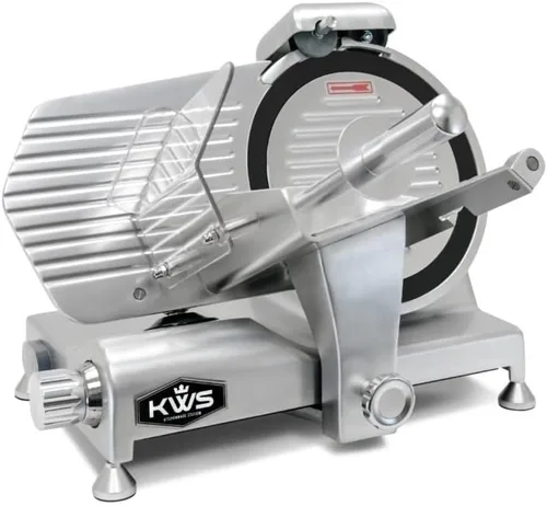 Vista 16 de KWS cortadora eléctrica superior comercial de carne 420 vatios, hoja de acero inoxidable 12 pulgadas, carne congelada / queso / cortadora