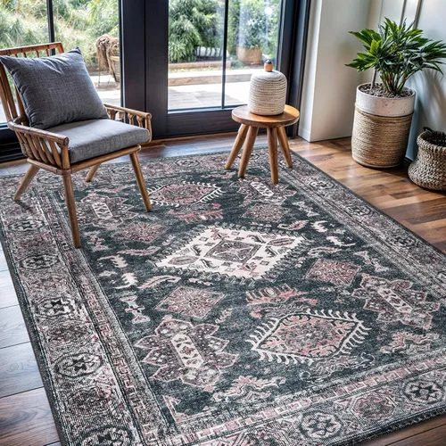 Vista 70 de CAMILSON Alfombras modernas de lujo con diamantes abstractos de 5 x 7 pies, suave, resistente a las manchas, fácil limpieza, no desprende pelo