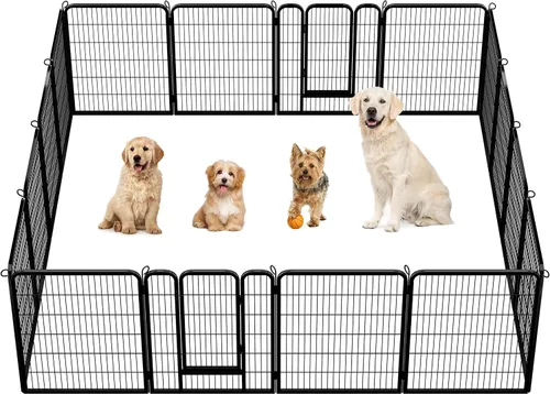 Vista 15 de Topeakmart Corralito para perros al aire libre, corralito de ejercicio portátil para interiores y mascotas, para patio, caravana, camping, 32