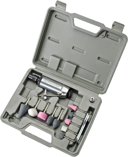 Vista 15 de Ingersoll Rand 301BK - Kit de piedra para amoladora neumática angular, 21,000 RPM, 0.25 HP, pinza de 1/4", escape delantero
