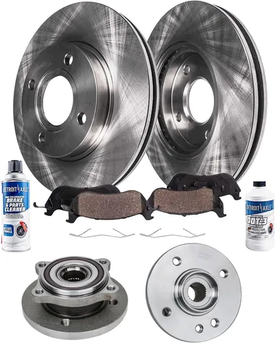 Vista 191 de Detroit Axle - Kit de cubos de rodamiento de rueda delantera de 6 piezas para Dodge Dart 2013-2016, Chrysler 200 2015-2017, 2 cojinetes de rueda