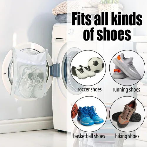 Vista 7 de Bolsas de lavandería, bolsa de red para lavar y secar zapatillas para secadora, bolsas de lavandería grandes, bolsas de malla HoneyComber