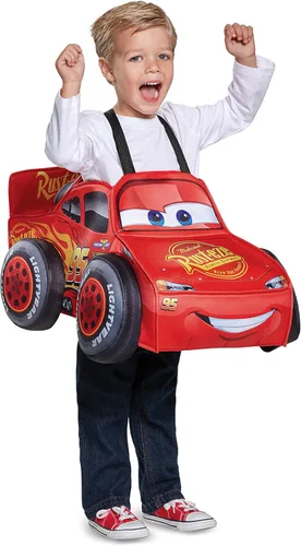 Disguise Lightning McQueen - Disfraz 3D para niños pequeños, Multicolor -