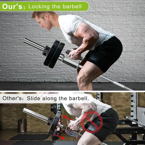 Vista 5 de Kipika Accesorio Landmine de Montaje en Pared para Barra Estándar de 1" y Barras Olímpicas de 2" - Plataforma de Remo con Barra en T de Servicio