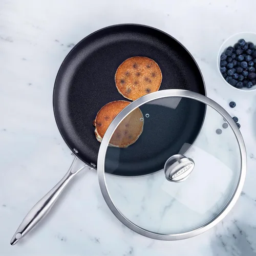 Vista 3 de Scanpan CX+ - Sartén antiadherente de 12.5 pulgadas con tapa de cristal, acero inoxidable de 5 capas