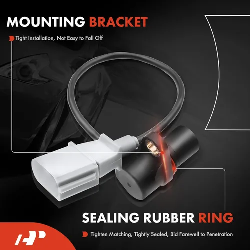Vista 3 de A-Premium Sensor de posición del cigüeñal del motor compatible con Audi A3 2006-2008, A4 2005-2009, TT Quattro y Volkswagen Beetle 2001-2005, Passat