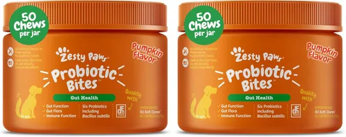 Vista 22 de Zesty Paws Probióticos para perros – Enzimas digestivas para la flora intestinal, salud digestiva, diarrea y apoyo intestinal – Clínicamente