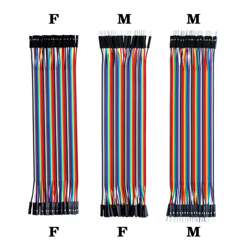 Vista 3 de Kit de cables de puente sin soldadura para placa de pruebas electrónicas 400 830 puntos de conexión Cable de puente sólido de 14 valores 126 piezas