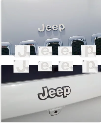 Vista 11 de Reflective Concepts – Calcomanías adhesivas con emblemas delanteros y traseros para Jeep Cherokee – 2014-2018 – (Color: Amarillo brillante)