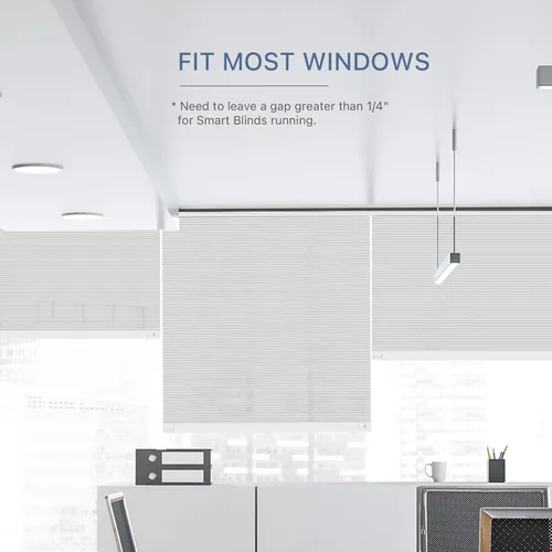 Vista 4 de THIRDREALITY ZigBee Smart Blind Lite - Persianas motorizadas semitransparentes, control inteligente, persianas de panal inalámbricas, funciona