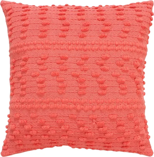 Vista 3 de ACCENTHOME Funda de almohada bohemia de 18 x 18 pulgadas (2 unidades) de algodón tejida a mano con diseño decorativo para casa de campo, sofá