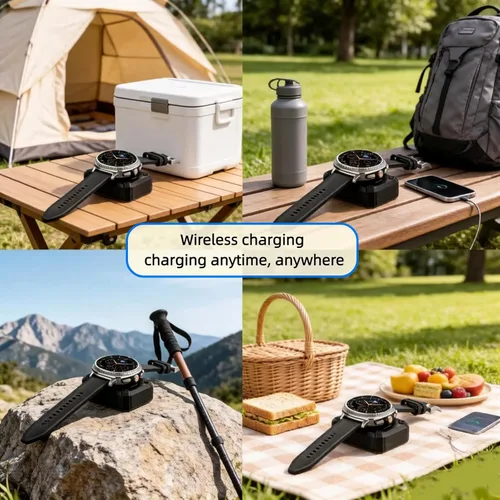 Vista 6 de lepmok Wireless Charger for Samsung Galaxy Watch 8/8 Classic/7/6/6 Classic/5/4/4 Classic/Ultra/FE/Active 1/2, Magnetic Portable Fast Charging Dock