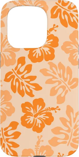 Vista 14 de Orange Hibiscus Y2K Tropical Floral Hawaiian Flowers Pattern Case for iPhone 17