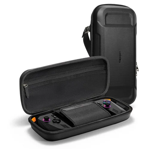 Spigen Rugged Armor Pro - Funda de transporte rígida diseñada para ROG Xbox Ally X/ASUS ROG Ally/Nintendo Switch 2 / MSI Claw 7 AI+ 2025 con