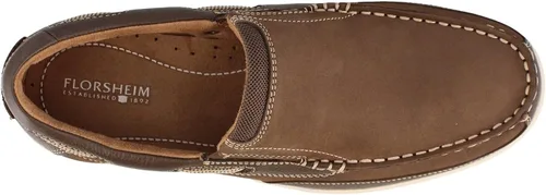 Vista 3 de Florsheim Lakeside Moc Toe Slip On para hombre Marrón Nubuck