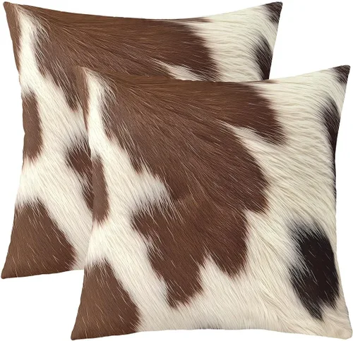 Vista 28 de Juego de 2 fundas de almohada con estampado de vaca de las tierras altas de 24 x 24 pulgadas para mujeres adultas, fundas de almohada de granja