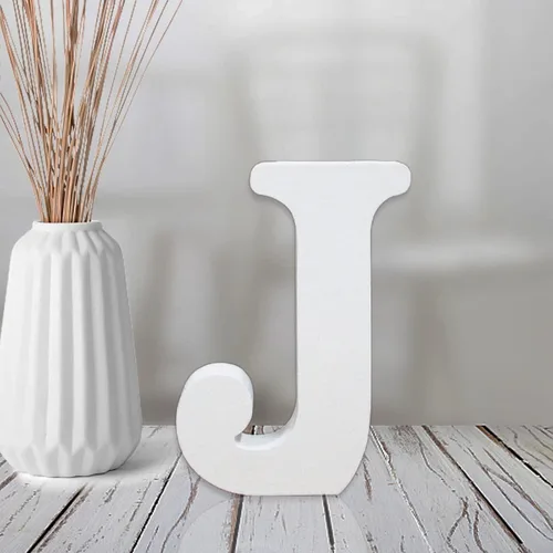 Vista 35 de AOCEAN Letras de madera blanca de 4 pulgadas sin terminar, letras de madera para pared, letras decorativas en pie, letras cortadas para letreros