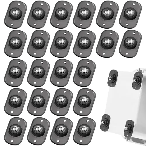 Vista 14 de Honoson 8 Piezas Ruedas Giratorias Autoadhesivas Rodillos para Electrodomésticos Deslizadores de Electrodomésticos para Cocina Rueda Universal Negro