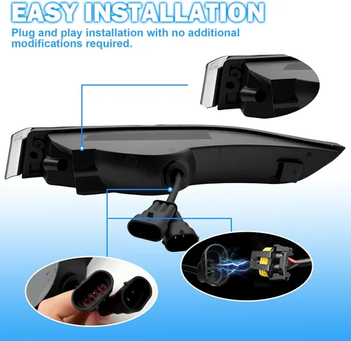 Vista 8 de Conjunto de luces antiniebla LED compatible con 2000 2001 2002 2003 2004 2005 Chevy Impala luces antiniebla delanteras para parachoques con luces