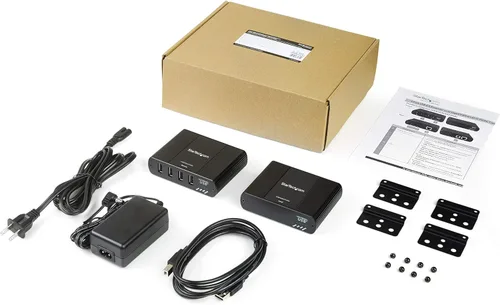 Vista 5 de StarTech - Extensor USB 2.0 de 4 puertos a través de Ethernet/IP - Hasta 330 pies (328.1 ft) - Adaptador extensor USB a través de LAN Gigabit