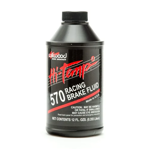 Wilwood 290-0632: Líquido de frenos, DOT 3, alta temperatura, 570 grados Fahrenheit, botella de 12 onzas líquidas, paquete de 2