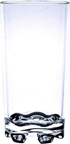 Vista 5 de TrueCraftware - Vaso clásico de policarbonato de 12 onzas con base pesada con pies, color transparente - Vaso de vidrio alto transparente Highball