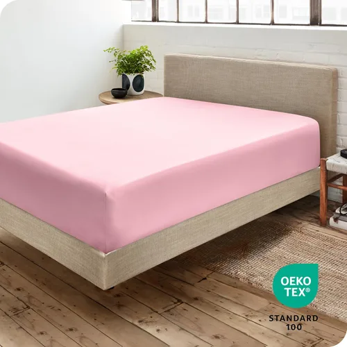 Vista 255 de Bare Home - Sábana bajera ajustable tamaño individual XL, microfibra 1800 muy suave y duradera, para colchones altos; color blanco