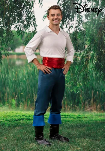 Vista 2 de Disfraz de Prince Eric de la Sirenita de Disney para adultos índigo rojo blanco