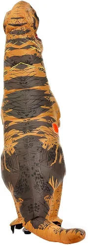 Vista 4 de JASHKE Disfraz inflable de dinosaurio para niños, disfraz de Halloween para niños y niñas