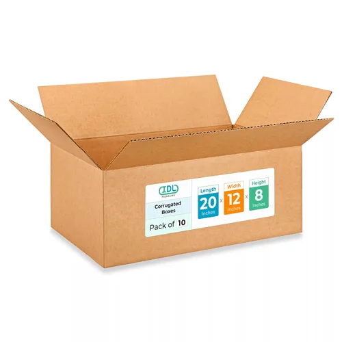 Vista 254 de IDL Packaging Paquete de 5 cajas de envío altas de 8 x 8 x 48 pulgadas, extra resistentes de 200 libras frente a caja regular, cajas de mudanza