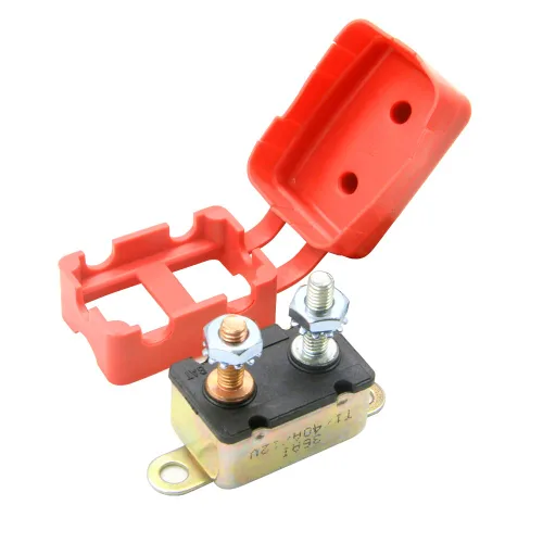 Vista 6 de Disyuntor de 12 V 30 A reinicio automático para barco marino de RV automotriz con cubierta protectora roja