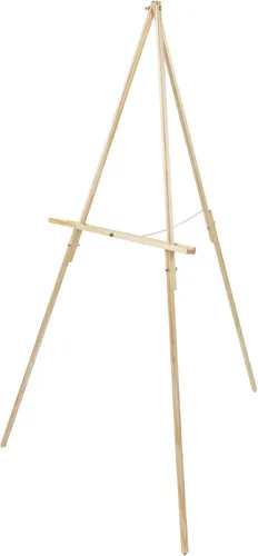 Vista 3 de Creative Mark Thrifty - Caballete de exhibición de trípode de madera para pintar, paquete de 2 unidades, peso ligero, ángulo ajustable para dibujar