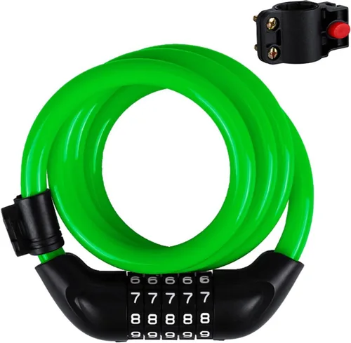 Vista 11 de Cerraduras de combinación para bicicleta, 4 pies de largo, resistente a la intemperie, antirrobo, cerradura de cadena de seguridad para bicicleta