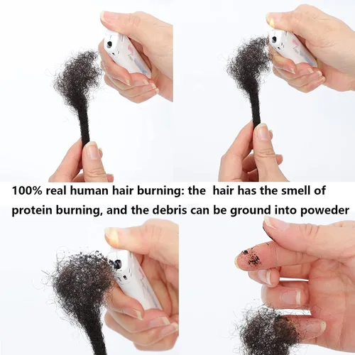Vista 6 de Loc - Extensión de cabello humano de 4 pulgadas, 60 hebras de 0.2 in de ancho, 100 % hecha a mano, permanente, extensiones de cabello humano