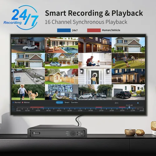 Vista 6 de Anpviz Comercial del sistema de cámara de seguridad de 16CH 4K/8MP PoE