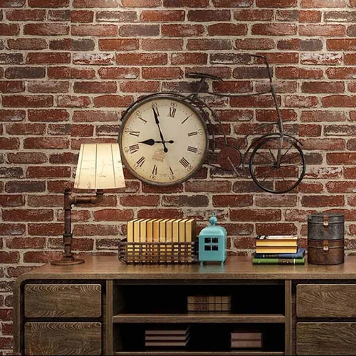 Vista 2 de 3D paneles de pared de espuma autoadhesivos, pelar y pegar ladrillo piedra papel pintado calcomanía de pared para sala de estar niños dormitorio