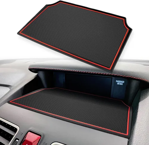 Vista 10 de Auovo Tapetes de Tablero Compatibles con Accesorios Subaru Crosstrek 2012-2017 Forester 2014-2018 XV Impreza 2012-2016 Funda de Silicona para Negro