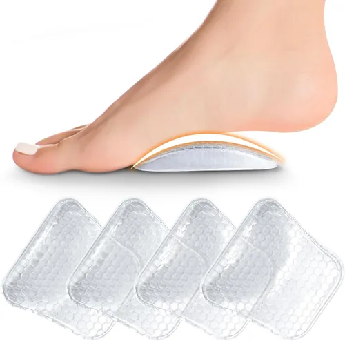 Vista 8 de ZAIWOO Insertos de soporte de arco para mujeres para pies planos, insertos de arco de gel para alivio de la fascitis plantar, almohadillas