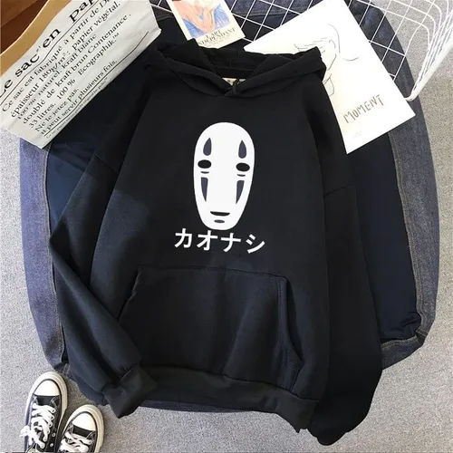 Vista 6 de LUXUSAY Sudadera con capucha de gran tamaño para mujer, diseño de anime japonés Harajuku