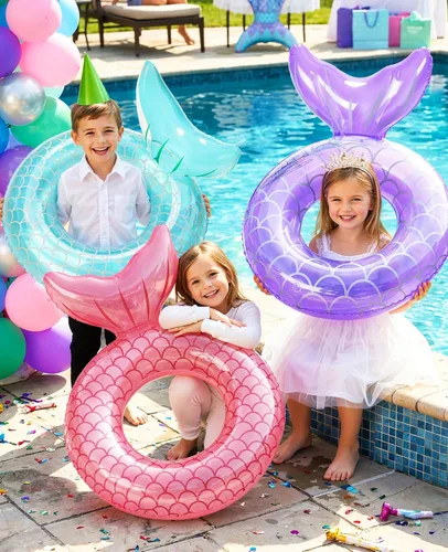 Vista 4 de HeySplash Flotador inflable para piscina, flotador, divertido flotador de playa, juguetes de fiesta de natación, verano, tubos inflables de piscina