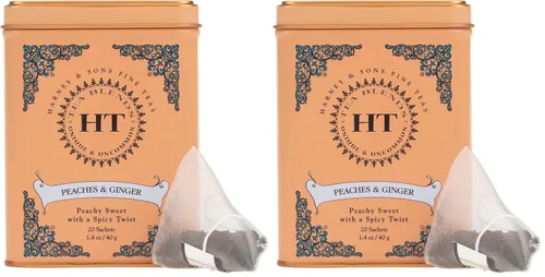 Vista 17 de Harney & Sons Té Rooibos African Autumn, HERBAL, lata de 20 sobres