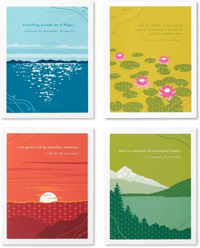 Vista 23 de Compendium Positively Green - Paquete de 4 tarjetas de amistad, pares perfectos (cuatro diseños diferentes, una tarjeta cada uno, con sobres)