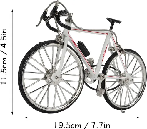 Vista 2 de Pssopp Modelo de bicicleta de juguete de montaña, modelo de bicicleta de metal, mini adorno de escritorio, 4.5 x 7.7 pulgadas